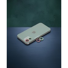 Astraltech Apple Iphone 12 Renkli Kamera Lens Koruma Cam - Yeşil-Pembe