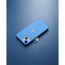 Astraltech Apple Iphone 13 Mini Renkli Kamera Lens Koruma Cam - Sarı-Mavi