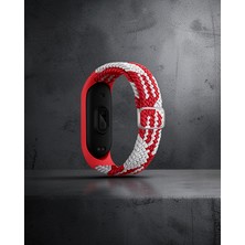 Astraltech Xiaomi Mi Band 6 Kordon - Beyaz-Kırmızı