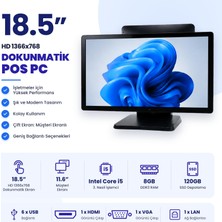 GRANDSTARR W185M 18.5''HD i5-3.Nesil/8GB/120GB SSD Dokunmatik Pos Pc + 11.6'' Müşteri Ekranı