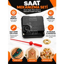 Zeyn Gross Saat Mekanizması Seti Quartz – Duvar Saati Yedek Motoru, Kırmızı Ibreli Dıy Saat Yapım ve Tamir Seti