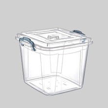 Nexoraa Polytime Multibox Şeffaf Kilitli Mutfak Eşya Gıda Saklama Düzenleme Kabı Kutusu - Kare - 10 Litre