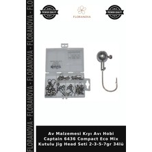 Floranova Av Malzemesi Kıyı Avı Hobi Captain 6436 Compact Eco Mix Kutulu Jig Head Seti 2-3-5-7gr 34LÜ