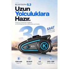 Die Grup Su Geçirmez Motosiklet Kask Bluetooth Kulaklık K21S