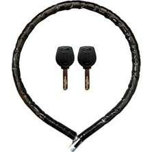TCX Siyah Motorsiklet Kilidi 120 cm x 22 mm Anahtarlı