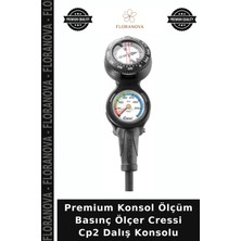 Floranova Premium Konsol Ölçüm Basınç Ölçer Cressi Cp2 Dalış Konsolu