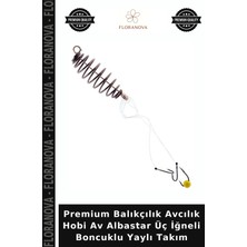 Floranova Premium Balıkçılık Avcılık Hobi Av Albastar Üç Iğneli Boncuklu Yaylı Takım