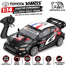 Depomiks Avm 1:14 Toyota Yaris 4x4 Şarjlı Uzaktan Kumandalı Araba | Işıklı, Full Fonksiyonlu Rc Rally Yarış Arabası