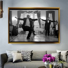  Giyense Tablo  Mustafa Kemal Atatürk Zeybek Dansı Çerçeveli Tablo Siyah Beyaz Tarihi Fotoğraf Duvar Dekoru Salon ve Çalışma Odası Tablosu