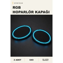 Onerous 2 Adet 6x9 Rgb LED Hoparlör Kapağı, Müzik Kontrollü