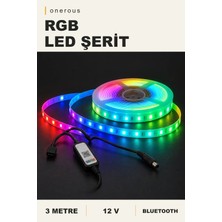Onerous 3 M 12V Rgb LED Şerit, Bluetooth