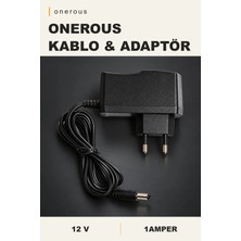 Onerous 12V 1AMPER Adaptör- 12V 1 A LED - Modem - Mini Uydu Adaptörü Slim Adaptör