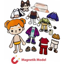 Tocaboca Toca Boca Orange Mıknatıslı Giydirme Seti