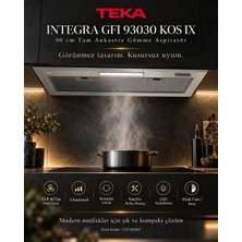 Teka Integra Gfı 93030 Kos Ix 90 cm 314 M³/sa Emiş Güçlü Tam Ankastre Gömme Aspiratör - Inox