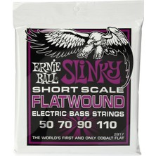 Power Slinky Flatwound Kısa Ölçekli Elektrik Bas Telleri 50-110 Ayar (P02817)