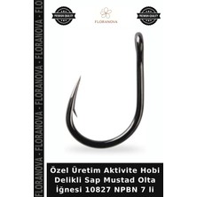Floranova Özel Üretim Aktivite Hobi Delikli Sap Mustad Olta Iğnesi 10827 Npbn 7 Li