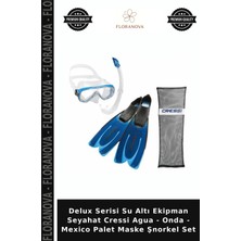 Floranova Delux Serisi Su Altı Ekipman Seyahat Cressi Agua - Onda - Mexico Palet Maske Şnorkel Set