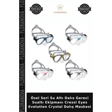 Floranova Özel Seri Su Altı Dalıs Gereci Sualtı Ekipmanı Cressi Eyes Evolution Crystal Dalış Maskesi