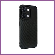 Ren.ga.renk Vivo Y31D Auto Focus Karbon Kapak - Siyah Rengaren