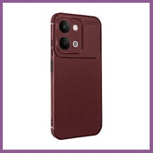 Ren.ga.renk Vivo Y31D Auto Focus Karbon Kapak - Bordo Rengaren