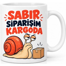 Ny Joy Sabır Siparişi Tasarımlı Porselen Kupa - Model 717 Nyjoybz