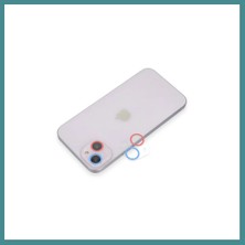 Trendexa iPhone 13 Uyumlu Renkli Kamera Lens Koruma Cam - Pembe-Mavi Mac