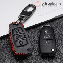 Str Store Deri Anahtar Kılıfı (Audi Q3, Q5, A3, A5, A6 C5, A4 B6 B7 B8, Tt 80 ile Uyumlu)
