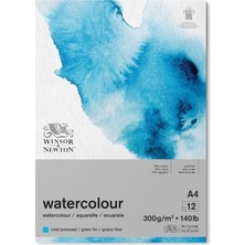 Str Store 6667006 Klasik Sulu Boya Kağıdı, Blokta, 12 Yaprak A4, 300 G/m², Yapıştırılmış, Soğuk Preslenmiş, Hafif Dokulu Beyaz Kağıt, Arşivlenebilir Kalitede, Sarıya Dayanıklı