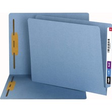 Str Store % 100 Geri Dönüştürülmüş Ende Tab Kilit Dosya Klasör, 2 Vida, Güçlendirilmiş Düz Kesilmiş Tab, Mektup Boyutu, Mavi, Kutu Başına 50 (34170)