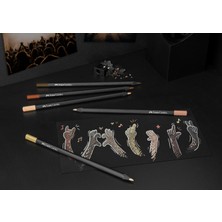 Str Store Black Edition Boya Kalemi 12’li Skin Tones, Siyah Lata, Siyah Kağıda Uyumlu, Ergonomik Üçgen Gövde, Ten Renkleri