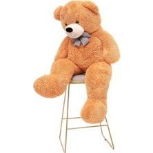 aklow akyoleticaret Peluş Ayı 120 cm Papyonlu Sevimli Ayı - Sevgiliye En Özel Hediye Kahverengi