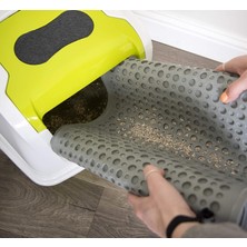 Str Store Purr-Fect Paws Çok Amaçlı Kedi Kumu Matı - Gri, Orta, (1'li Paket)