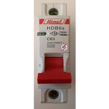 Pratik Ev 63A Tek Kutuplu Minyatür Devre Kesici [mcb] 4.5ka HDB6SL1C63 (Sp)