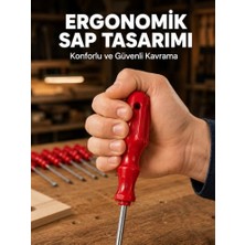 Pratik Ev Tornavida Seti, Çelik 7'li Ergonomik Sap Profesyonel Kullanım
