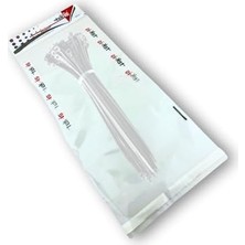 Pratik Ev 300 mm x 4.8 mm Beyaz Plastik Kablo Bağı | 50 Adet | Güçlü Cırt Kelepçe | Kablo Sabitleme ve Düzenleme Çözümü