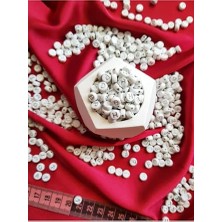 Pratik Ev 50 G Karışık Harf Boncuk, Harfli Takı Boncuğu, (350-375 Adet) Gümüş Renkli