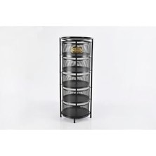Pratik Ev Yıldıray Metal Siyah Sebzelik 5 Katlı Açılır Kapanır Paslanmaz Tek Ebat 33 x 80