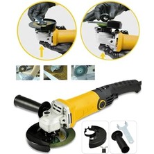 aklow akyoleticaret Pro Bakır Sargı Avuç Içi Taşlama Makinası 6 Kademeli Uzun Kuyruk Devir Ayarlı 125-115 mm 2800W.