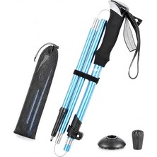 aklow akyoleticaret Trekking Baton Katlanabilir Hafif Yürüyüş Batonu 105-125 cm Kamp Dağcılık Doğa Sporları
