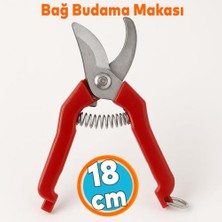aklow akyoleticaret Bağ Budama Makası Bahçe Bitki Çiçek Gül Ağaç Üzüm Filiz Çubuk Çıbık Dal Budama Kesme Makas 18 cm