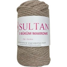 aklow akyoleticaret Sultan 3 Büklüm Makrome Ipi 250 G 004 Koyu Bej
