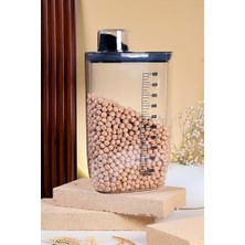 Kazan Hobi Can.20.sh Siyah 2000 ml Ölçekli Vakumlu Erzak Saklama Kabı