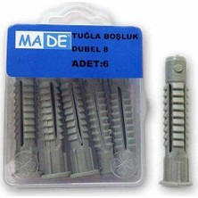 aklow akyoleticaret Made Tuğla Boşluk Dubel 8 mm (1 Kutu:6 Adet) St-07