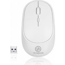 Kazan Hobi Beyaz Renkli Ergonomik Sessiz Kablosuz Mouse – USB Alıcılı, Ofis ve Oyun Için Konforlu Bilgisayar Faresi MS6310