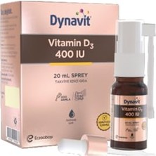 aklow akyoleticaret Vitamin D3 400 Iu (25MCG) 20 ml Sprey - Bağışıklık & Kas & Kemik - D3 Vitamini