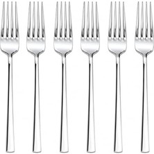 Kazan Hobi Yemek Çatalı, 6'lı Premium Kalite Paslanmaz Çelik Çatal Set 20 cm