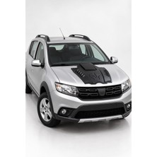 Trobus Dacia Sandero Stepway 2013-2020 Uyumlu Ön Kaput Scoop 1 Parça Abs Mat Siyah