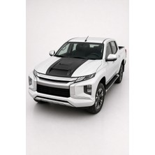 Trobus Mitsubishi L200 2019 ve Sonrası Uyumlu Ön Kaput Scoop 1 Parça Abs Mat Siyah