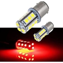 Kazan Hobi Carub Çakar Ledli Stop Ampulü Fren Lambası 18 LED Kırmızı Tek Duy, SUS0003