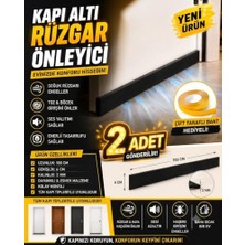 Kazan Hobi 2 Adet Siyah Kapı Altı Rüzgar Önleyici Boşluk Kapatma Böcek Ses Isı Yalıtımı Kapı Pencere Izolasyon
